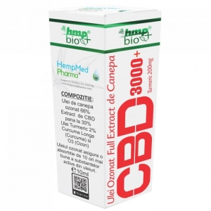 Ulei de Canepa Ozonat CBD 3000 mg, Turmeric, 10 ml